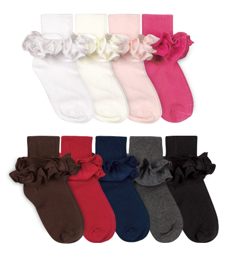 Fold Over Ruffle Socks