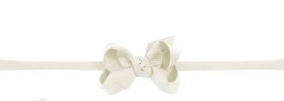 Grosgrain Small Bow Headband Nylon 3.5"