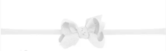 Grosgrain Small Bow Headband Nylon 3.5"