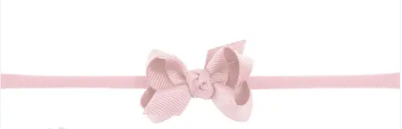 Grosgrain Small Bow Headband Nylon 3.5"