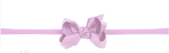 Grosgrain Small Bow Headband Nylon 3.5"