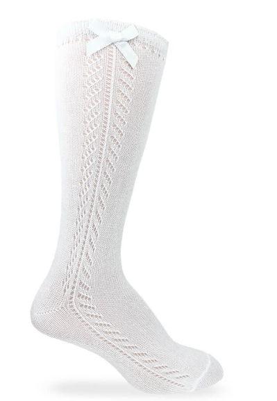 Pointelle Bow Knee Highs