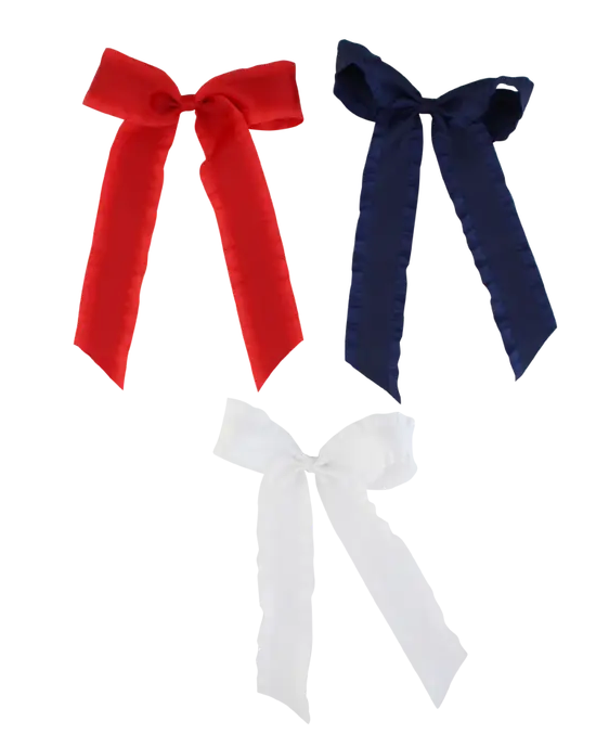 Satin Ruffle Longtail Bow