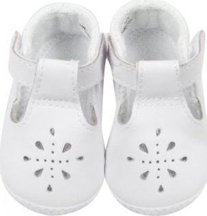 White T-Strap Baby Crib Shoe