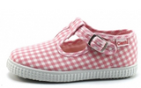 Pink Gingham T Strap Cienta sz 27, 28