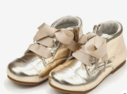 Portia Gold Lace Up Boot