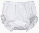 White Eyelet Diaper Cover