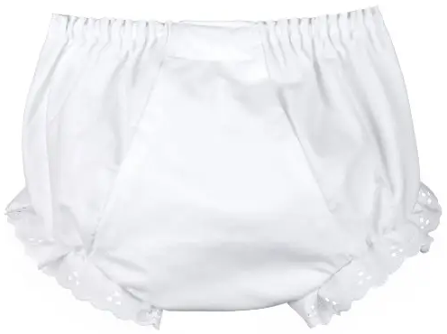 White Eyelet Diaper Cover