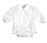 LS Puff Sleeve White Collared Shirt