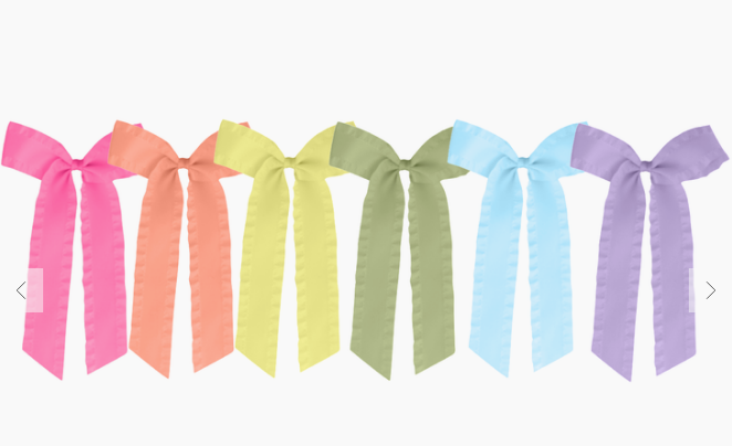 Satin Ruffle Longtail Bow