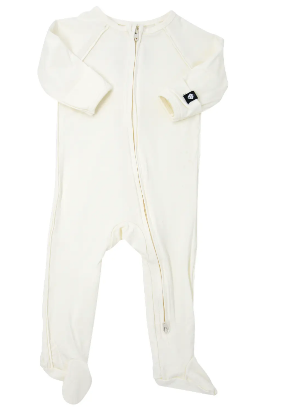 Whispering White Bamboo Footie