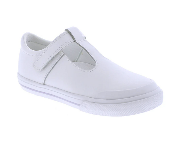 Drew White Leather