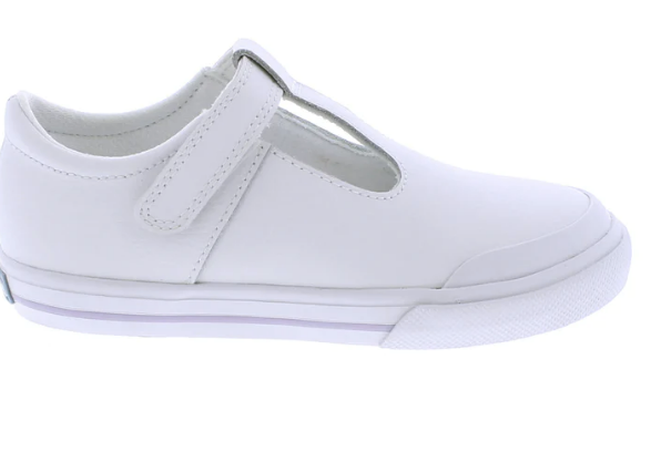 Drew White Leather