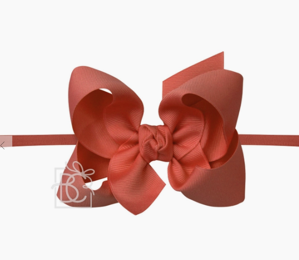 Grosgrain Small Bow Headband Nylon 3.5"