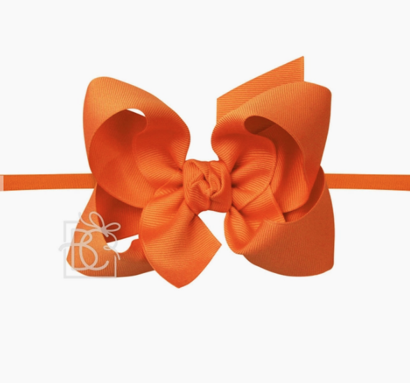 Grosgrain Small Bow Headband Nylon 3.5"