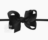 Grosgrain Small Bow Headband Nylon 3.5"