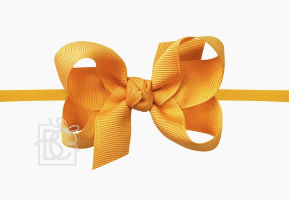 Grosgrain Small Bow Headband Nylon 3.5"