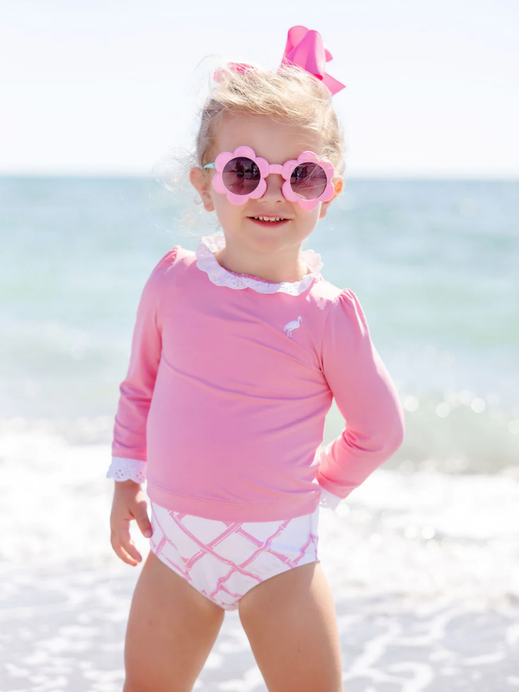 Winnie's Wave Spotter Swim Shirt- Hamptons Hot Pink