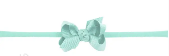 Grosgrain Small Bow Headband Nylon 3.5"