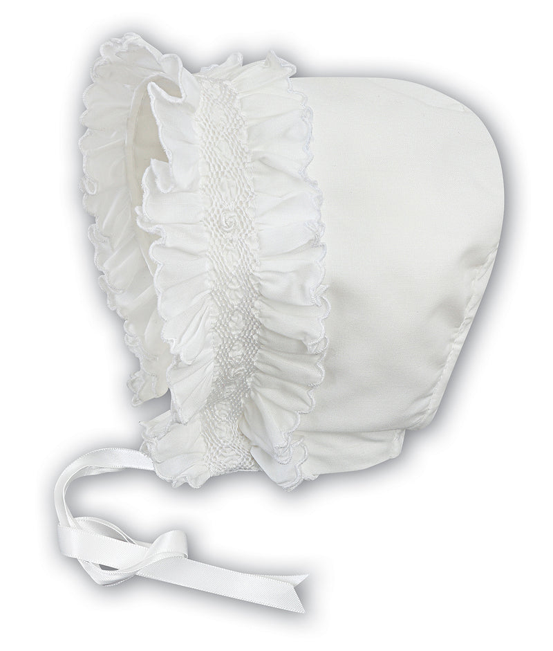 Ivory Smocked Bonnet