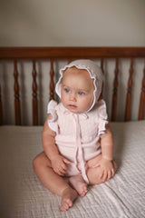 Pink Ruffle Bonnet