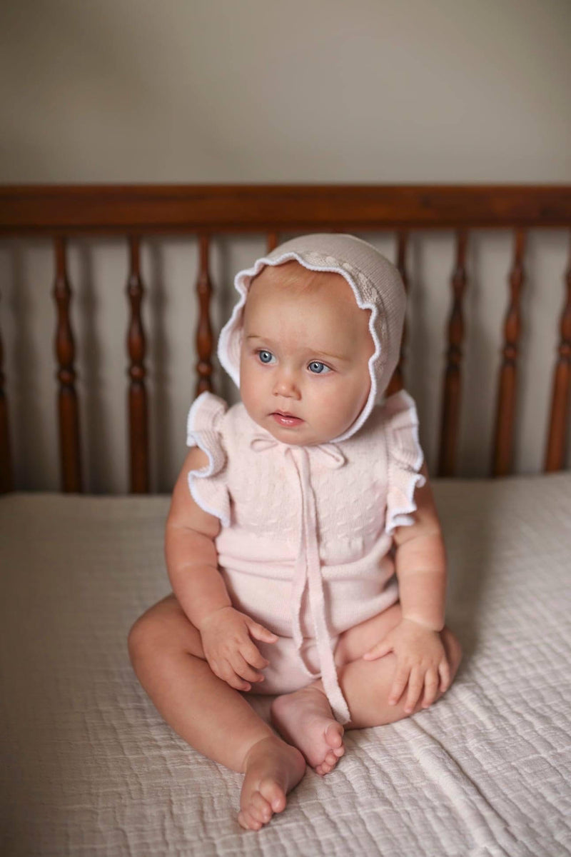 Pink Ruffle Bonnet